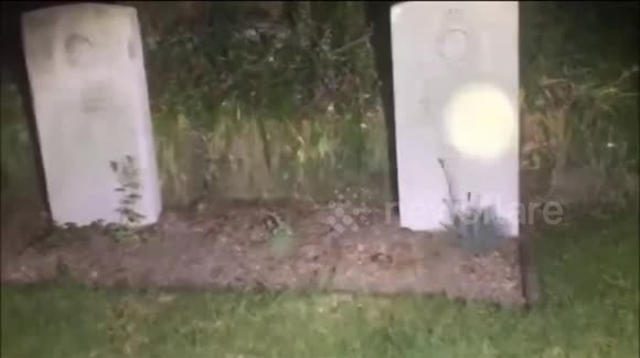 A red orb captured in a military graveyard in Cornwall.