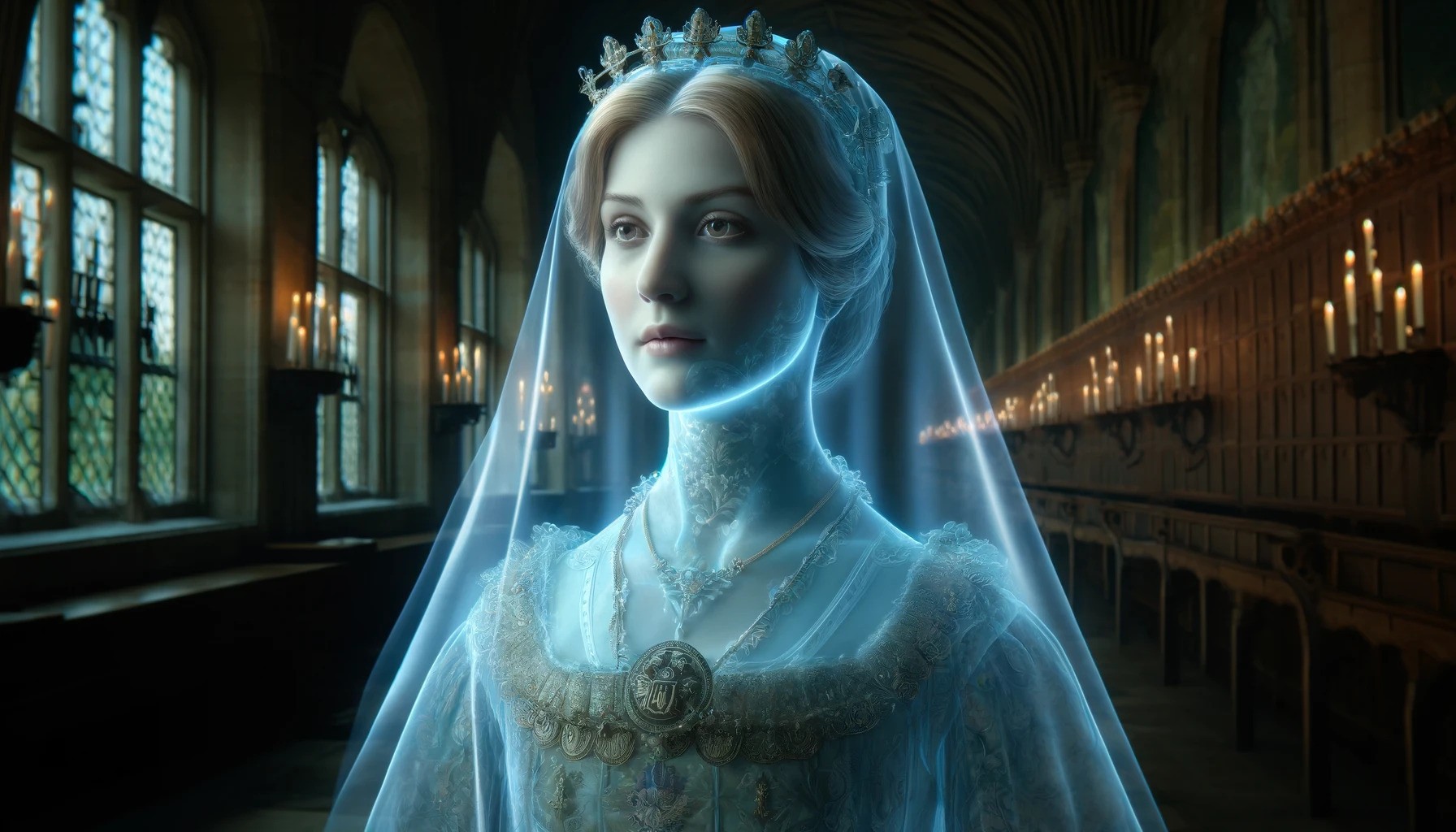 A ghostly depiction reflecting Anne Boleyn's tragic story