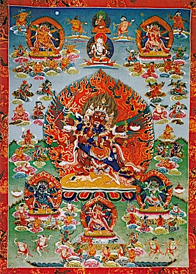 Wrathful deities mandala of the Bardo - Tibetan Buddhism