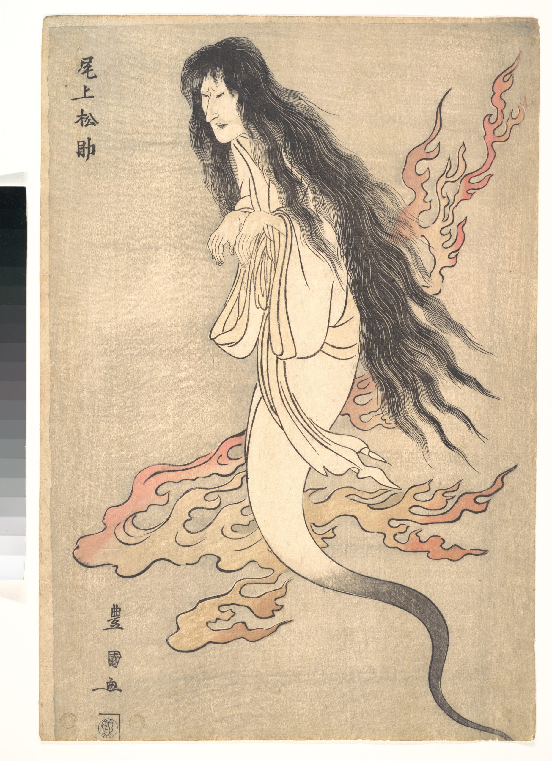 An illustration of Oiwa by Utagawa Toyokuni I, providing a glimpse into her malevolent spirit through traditional Japanese art.