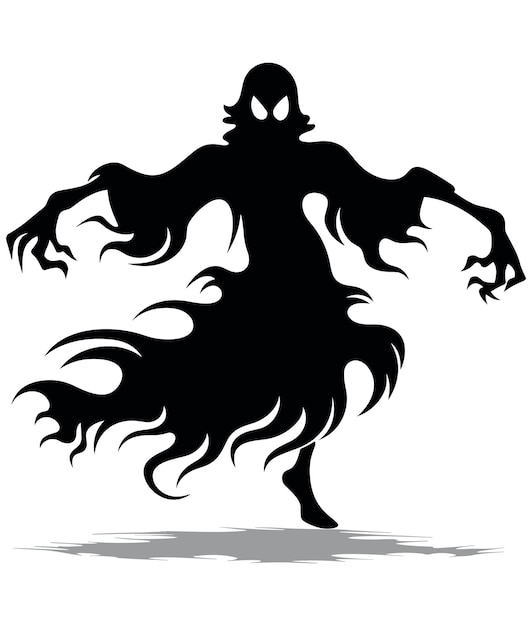 Silhouette of a ghostly figure perfect for Halloween.