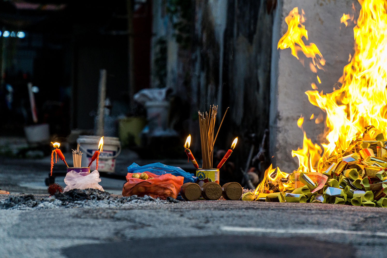 Ghostly representation during the Hungry Ghost Festival