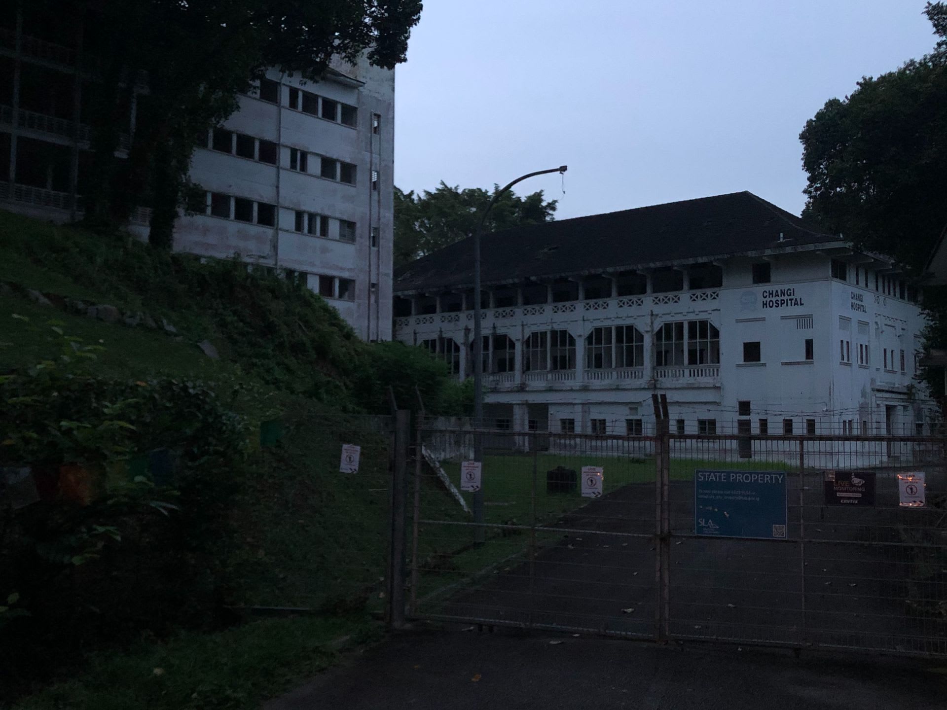 A chilling perspective of the corridors inside Old Changi Hospital