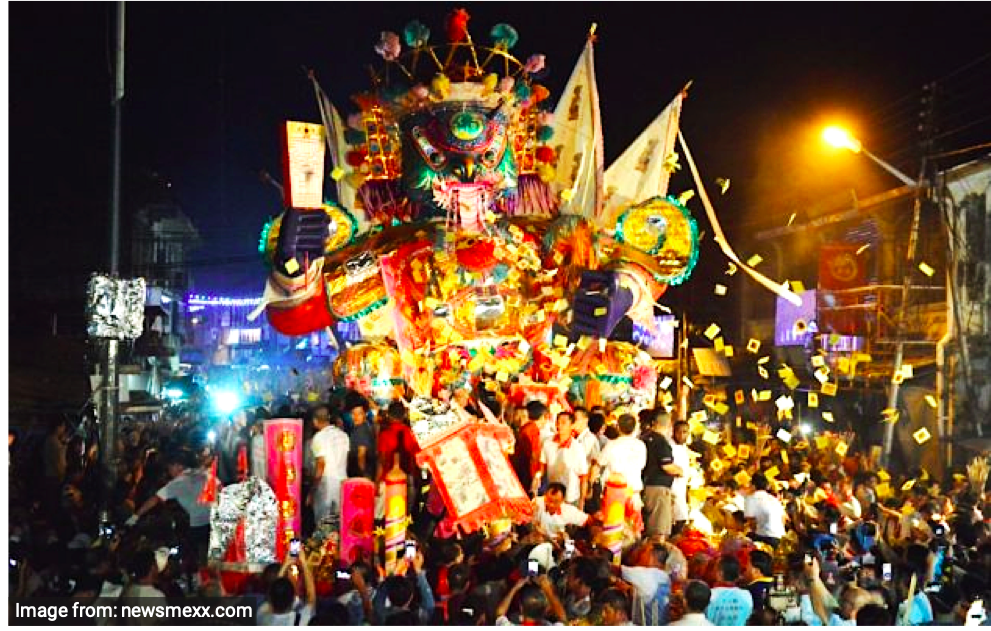 A visual representation of cultural beliefs during the Hungry Ghost Festival