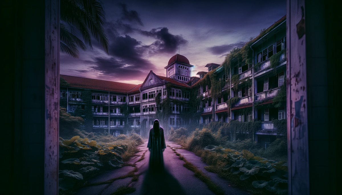 Ghostly remnants associated with the Old Changi Hospital's haunted history.