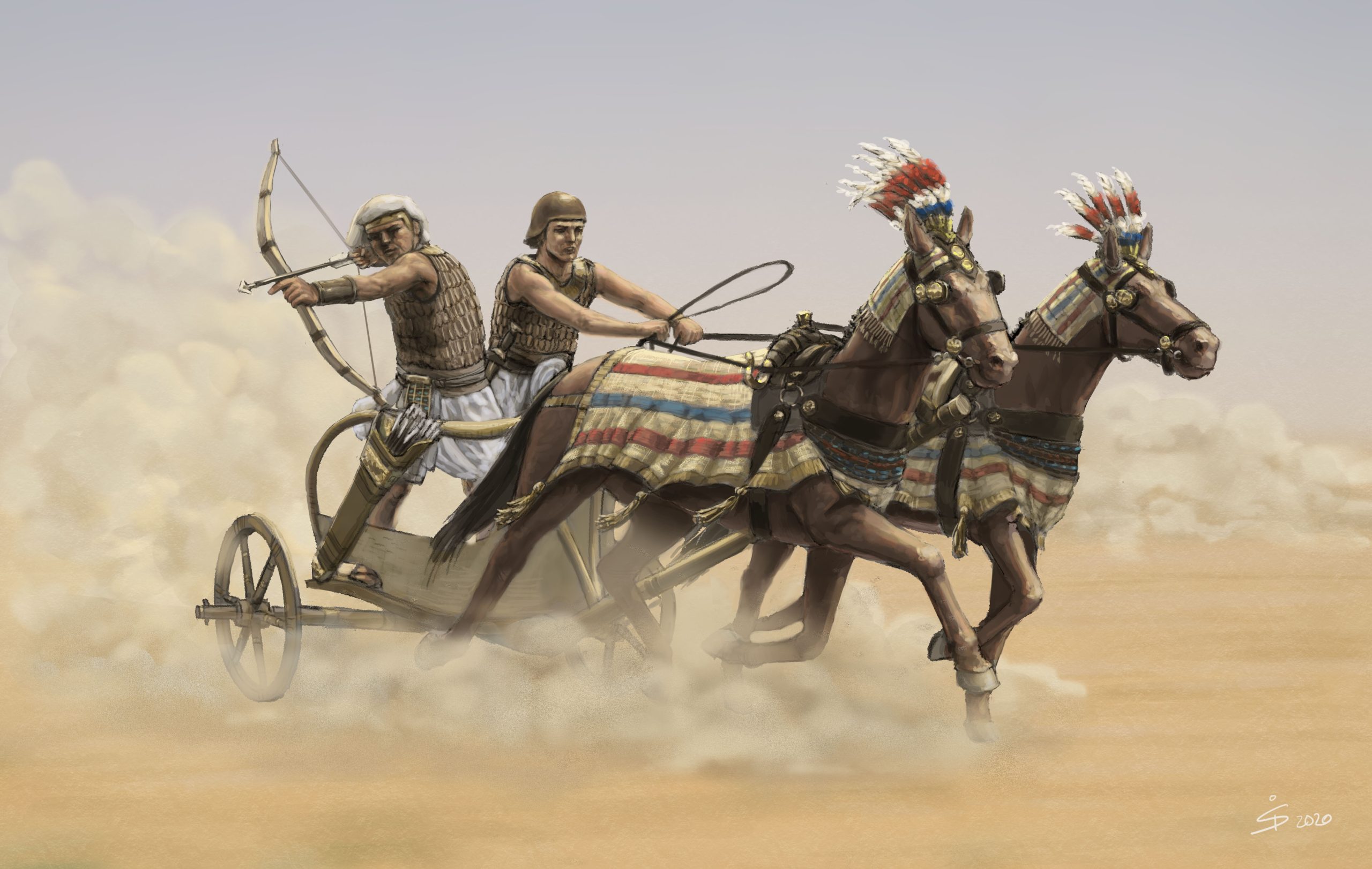 Egyptian War Chariot in Action