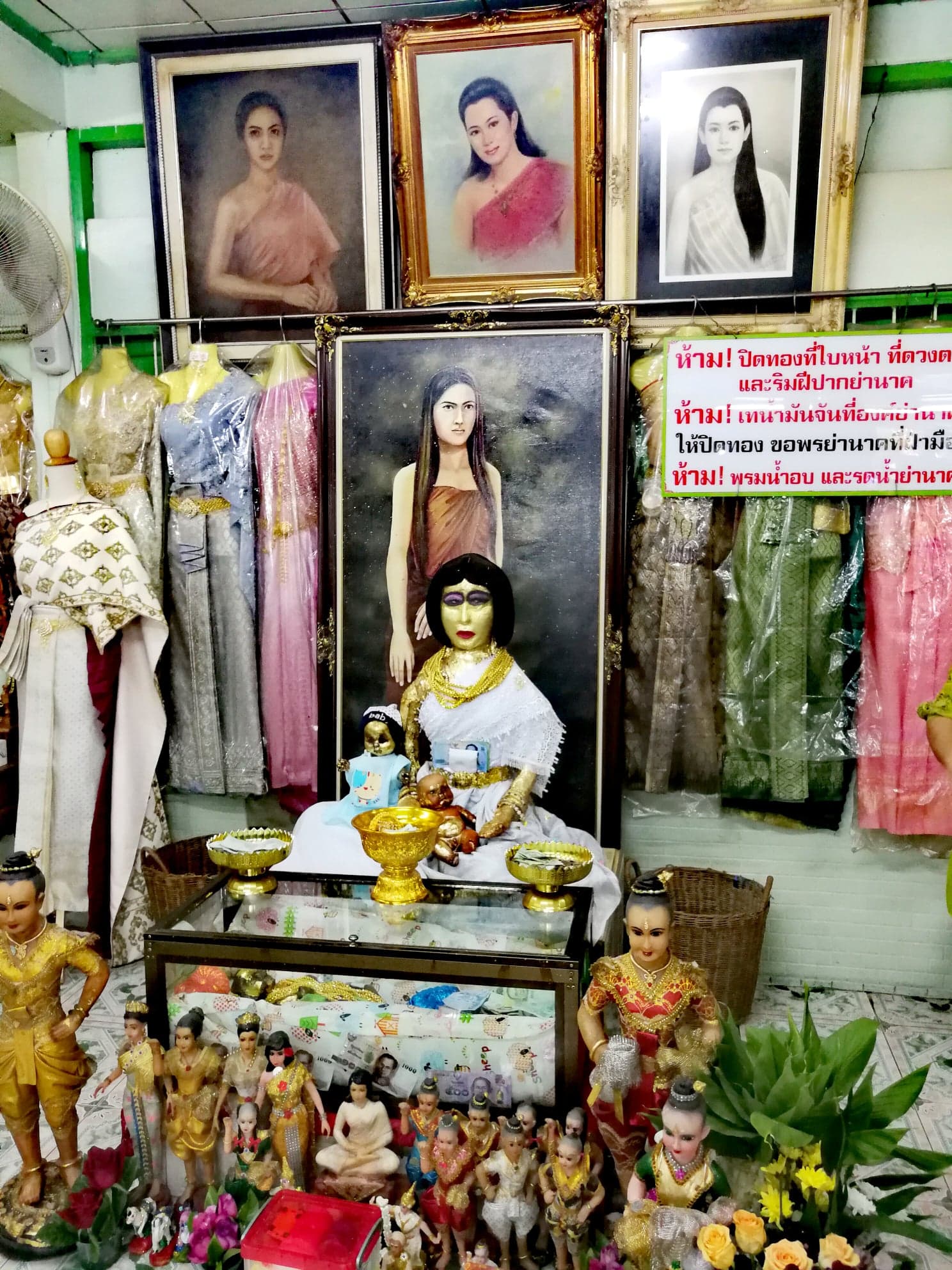 Shrine dedicated to the Mae Nak ghost legend