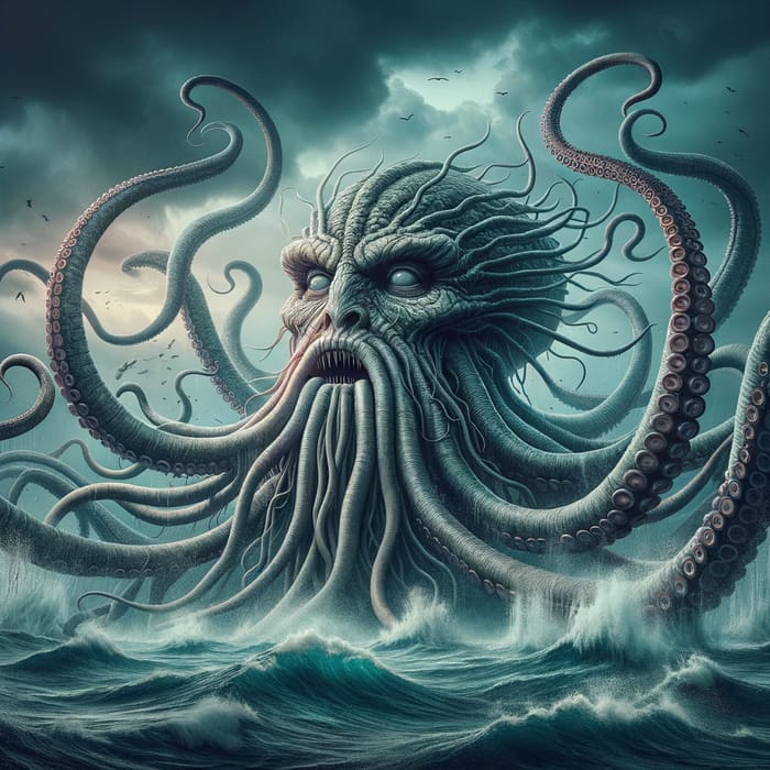 Kraken with Human Face