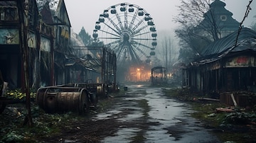 Abandoned Theme Park A Desolate And Eerie Carnival Rides City