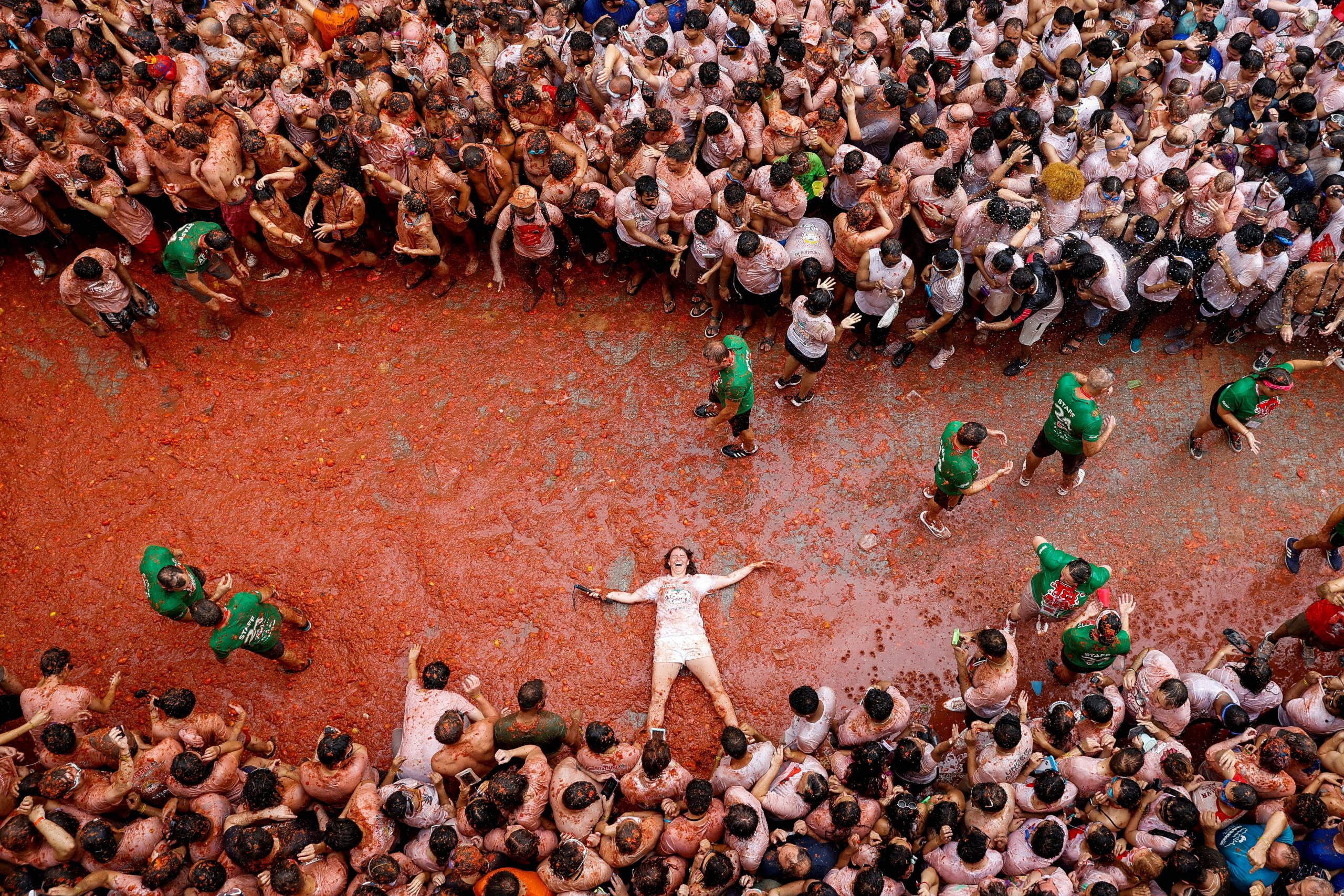 La Tomatina Festival in full swing