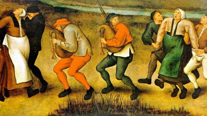 Dancing plague historical illustration