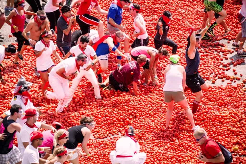 La Tomatina Festival in Buñol, Spain