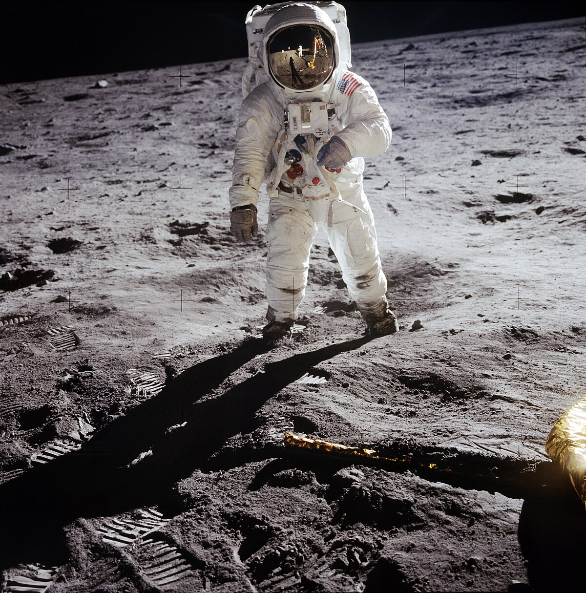 Apollo 11 astronaut on the Moon