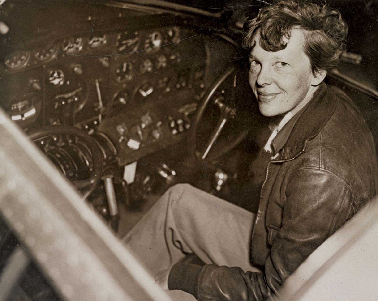 Amelia Earhart in Lockheed Electra