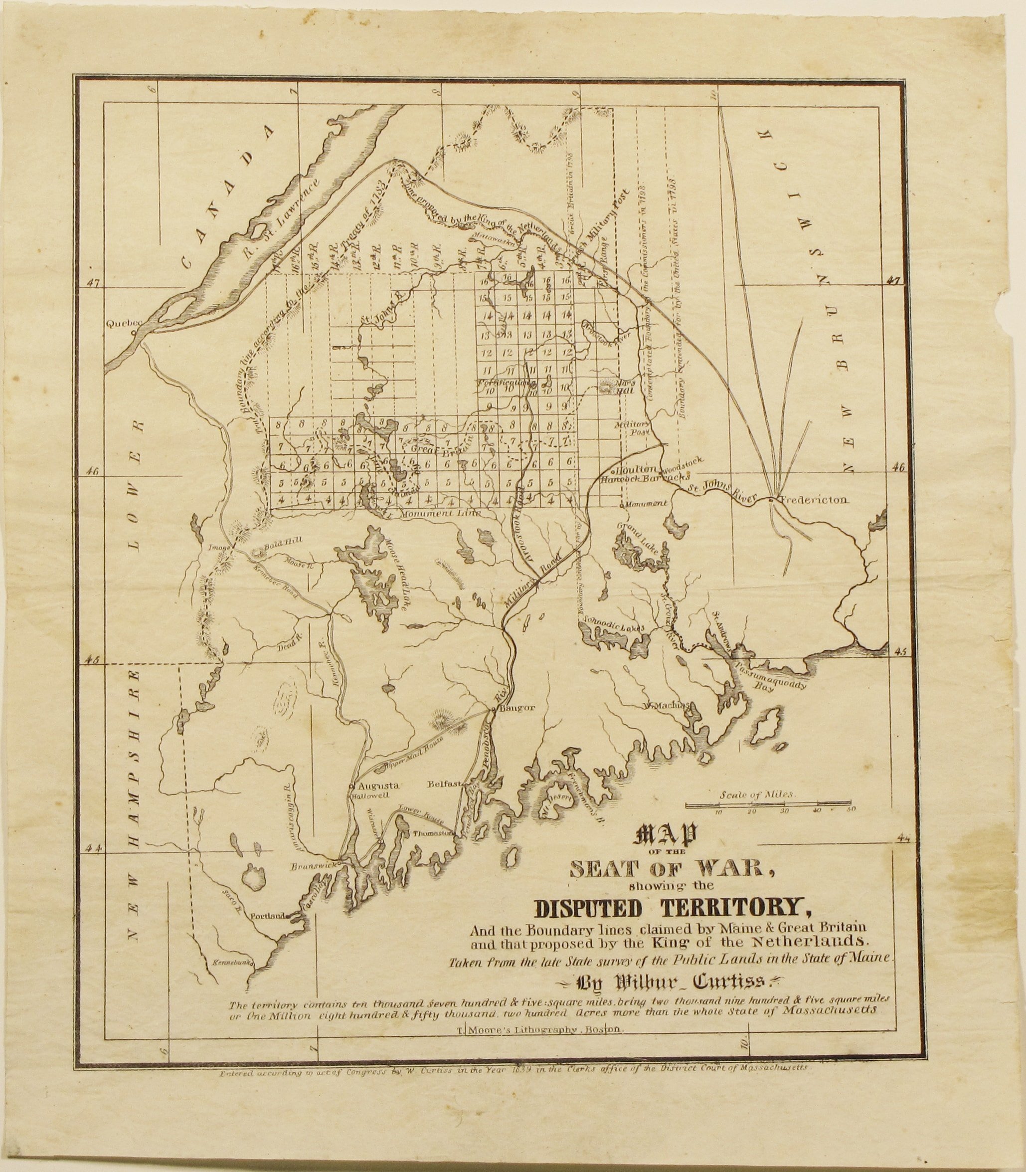 Rare Aroostook War Map