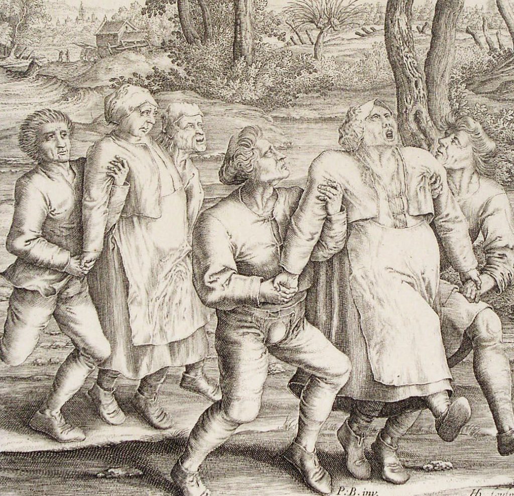 Historical depiction of the Dancing Plague