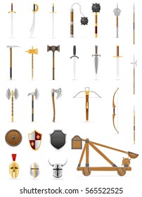 Ancient Battle Weapons Set Icons